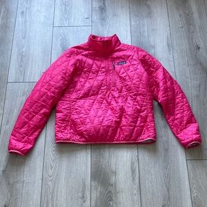 Patagonia Nano Puff Pullover Jacket Coat Half Zip Raspberry Pink Women’s Large